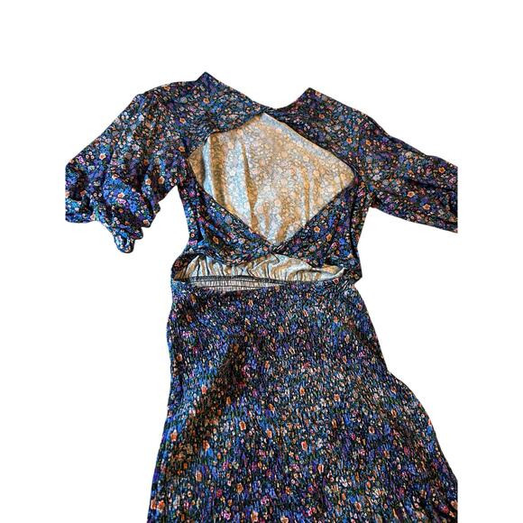 Sandro Pinelle Blue Floral Dress - Size 38 - Picture 13 of 15